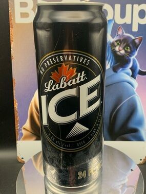 Vintage Beer Can Labatt Ice No Preservatives Tab 24 Ounce Empty Aluminum Can